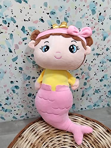 Image of Tickles Mermaid Doll Soft Stuffed Plush Toy for Kids Boys & Girls Birthday Gift (Color: Pink Size: 50 cm)