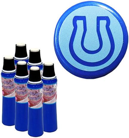 Powerdot Six Pack Bingo Delight Blue Horseshoe Bingo Dauber