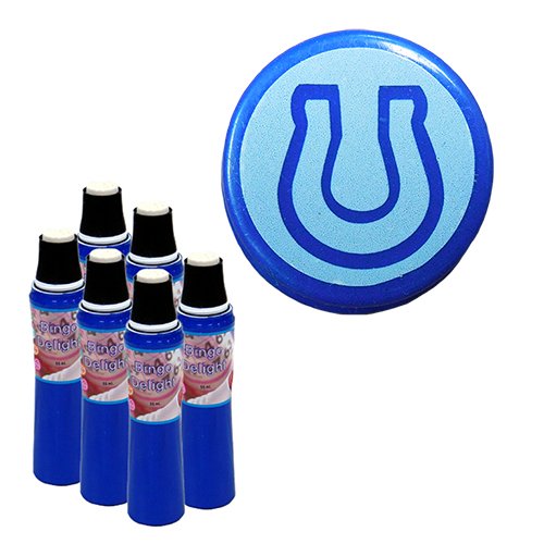 Six Pack Bingo Delight Blue Horseshoe Bingo Dauber