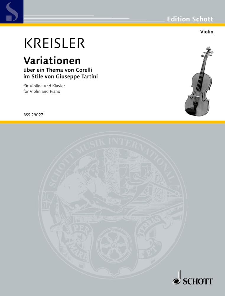 Kreisler: Variations on a Theme by Corelli in F Major - in the Style of Giuseppe Tartini (Violin & Piano), BSS29027