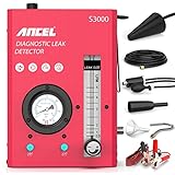 ANCEL S3000 Nebelmaschine KFZ EVAP Rauchmaschine Lecksuchgerät, Auto Kraftstoffleck Detektoren 12V Rauch Lecksucher mit Druckanzeige & Durchflussmesser-Anzeige, Dual-Modi für Fahrzeuge Motorräder LKWs
