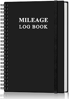 Mileage Log Book - Vehicle Maintenance Log Book, Mileage Log Book for Business, Track Mileage, Expenses, Gas Consumption, Lubrication, Repairs & Accessories, 5.8" x 8.3",Black