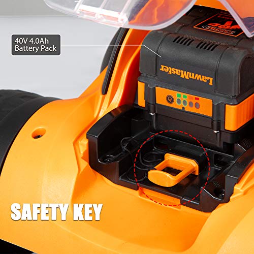 image for LawnMaster CLMF4015K Cordless 15-Inch Brushless Lawn Mower 40V Max wit