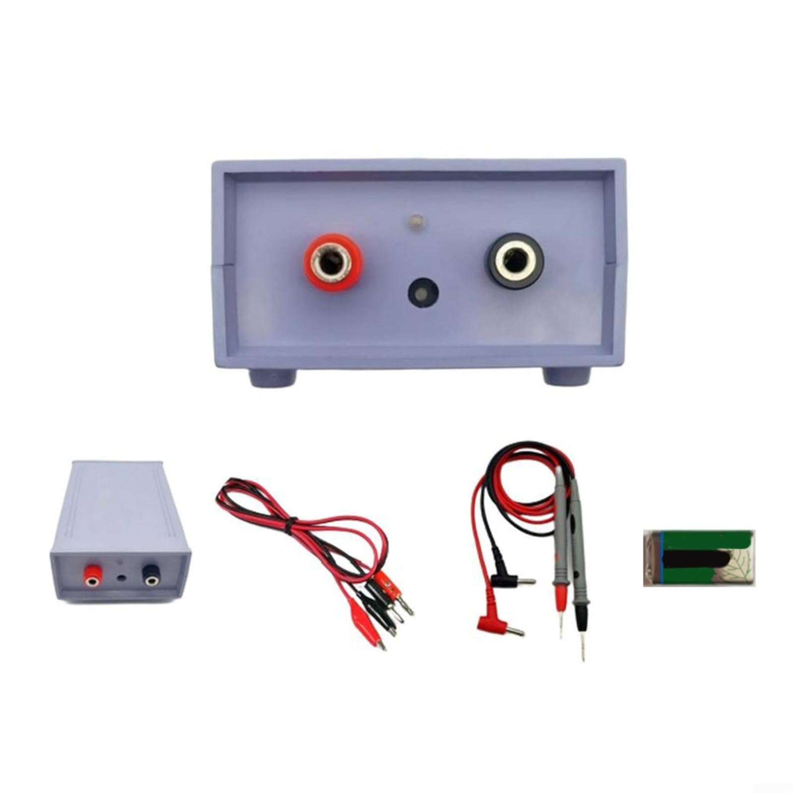 Comprobador de continuidad de 9V para detectar cortocircuitos con avisador acustico y carcasa ABS