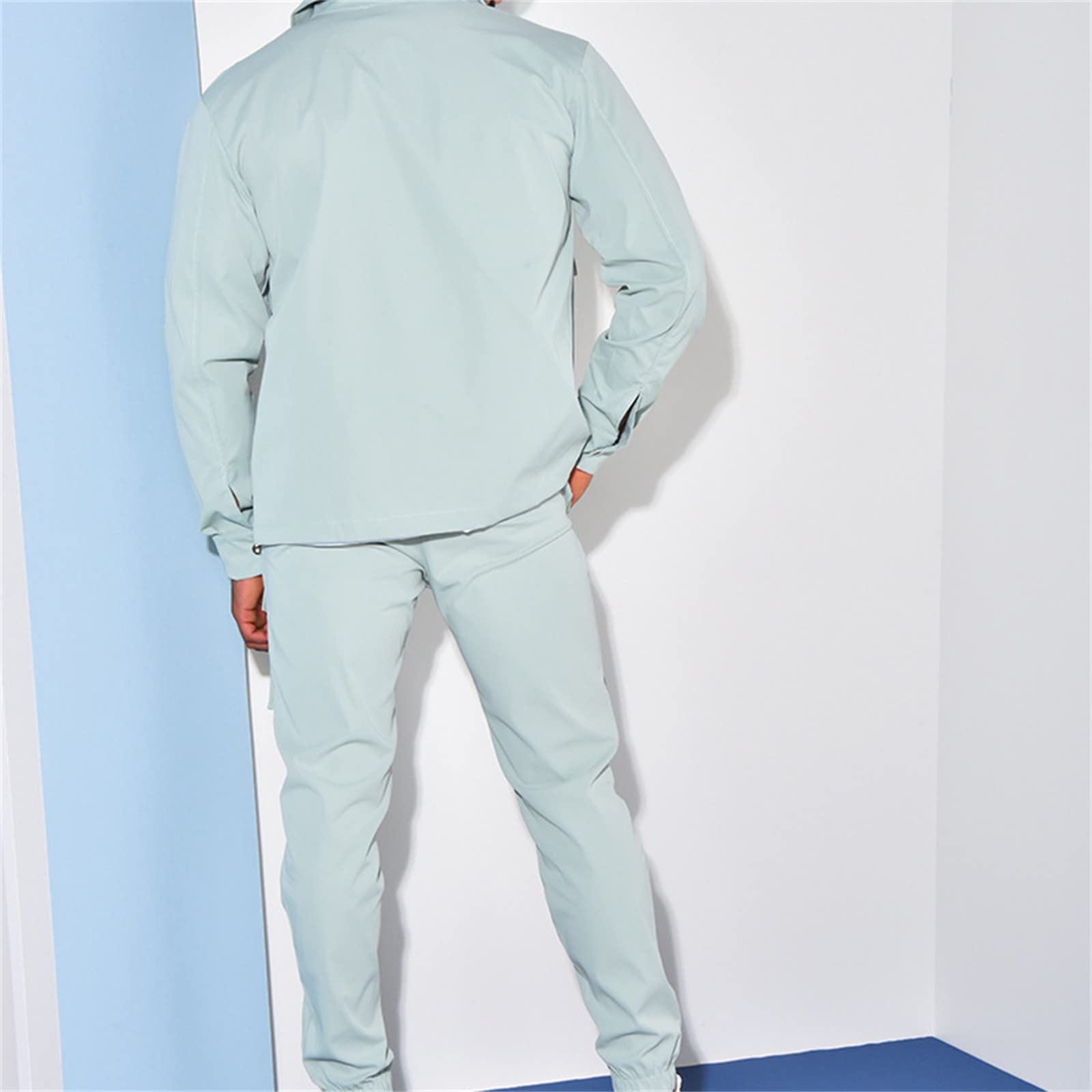 Tuta estiva da uomo Casual Cargo Pantaloni da trekking Allenamento Joggers Pantaloni della tuta Girare giù Set di camicia per gli uomini Daily Loungewear Suit