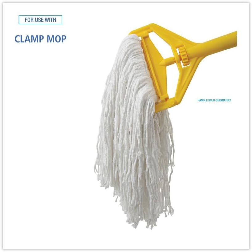 Boardwalk BWKRM03024S Banded Rayon 24 oz. Cut-End Mop Heads - White (12/Carton)