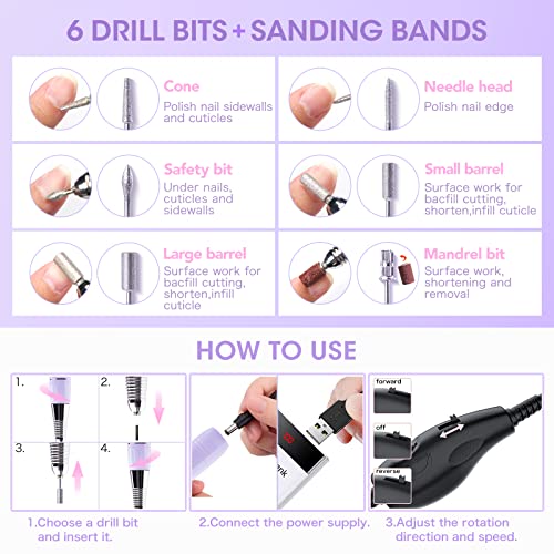 Gellen Uv Led Nail Lamp With Electric Nail Drill, 72W Uv Light Nail Dryer For Nails, Nail Files For Acrylic Nails Professional Gel Nail Polish Curing Lamp With Sensor 3 Timers Nail Art Manicure Tools #TOP5