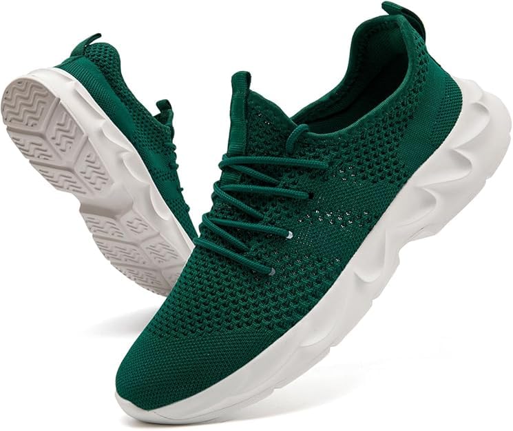 Image of DLWKIPV Mens Running Shoes Sneakers Tennis Non Slip Walking Gym Workout Athletic Slip On Casual Lightweight Breathable Mesh Fashion
