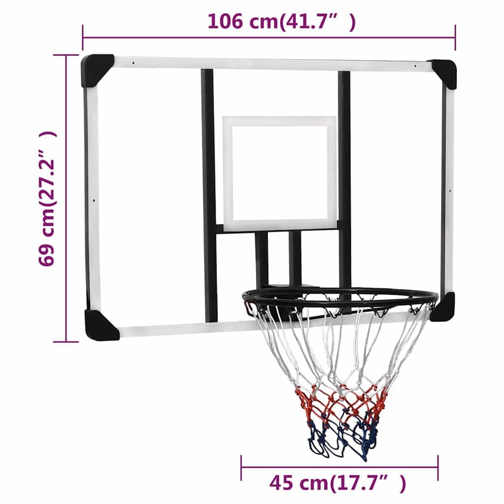 Generico Tabellone Pallacanestro Trasparente Policarbonato