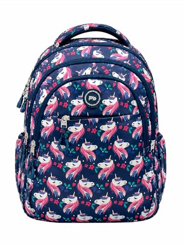 Image of PB Pearlbags Sigma 13L Printed Backpack, 3 Compartments, Bottle Holder, Organizer, Premium Fabric, Water Resistant Anti Theft, School Bag for Boys and Girls