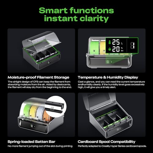 Creality CFS Multi Color Auto Filament System Anti-Moisture Filament Storage Auto-Switch & Run-Out Alerts 4-Channel Parallel Printing 16 Colors 3D Printing for K2 Plus, Hi 3D Printer - Thumbnail 5