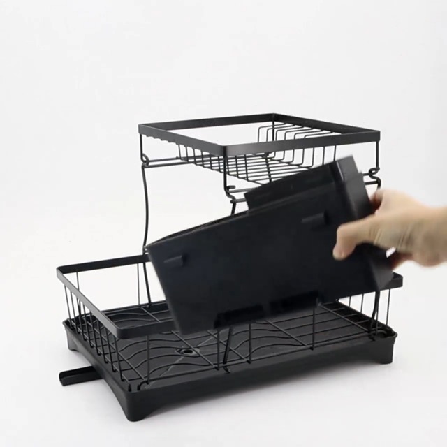 2-Tier Detachable Countertop Dish Drying Rack