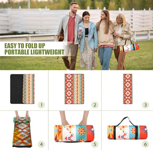 Couverture de pique-nique lavable en machine avec sangle de transport - 7