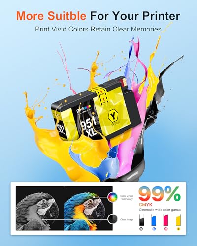 Image of 950XL 951XL Ink Cartridge 950 951 Combo Pack Compatible for Pro 8600 4 Pack