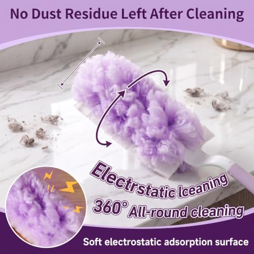 Image of 360 Heavy Duty Duster Refills Compatible with Swiffer 30 Count Purple