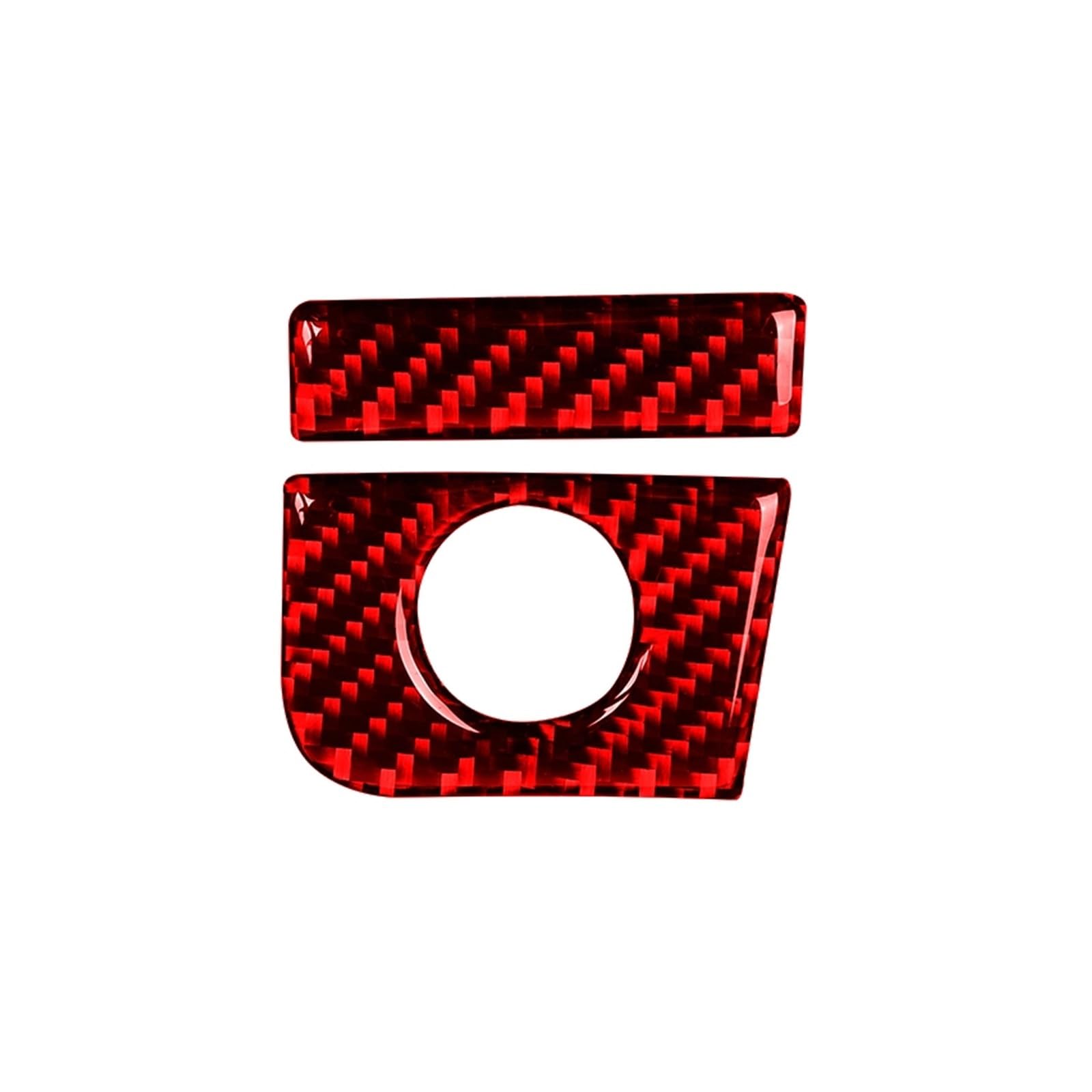 Car Interior Sticker for Mustang for GT 2015-2021 Car Accessories Interior Co-Pilot Storage Box Switch Panel Cover Trim Stickers(Red(RHD))