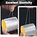Alyvisun Clear Bracelet String, 2 Rolls 0.5mm, 0.8mm Elastic String for Bracelets, Suitable for DIY Jewellery Making, Necklace,Bracelet, Craft (100m/Spool)