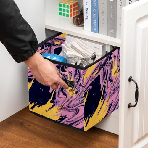 Boîte de rangement en tissu de qualité supérieure motif peinture moderne pour la maison