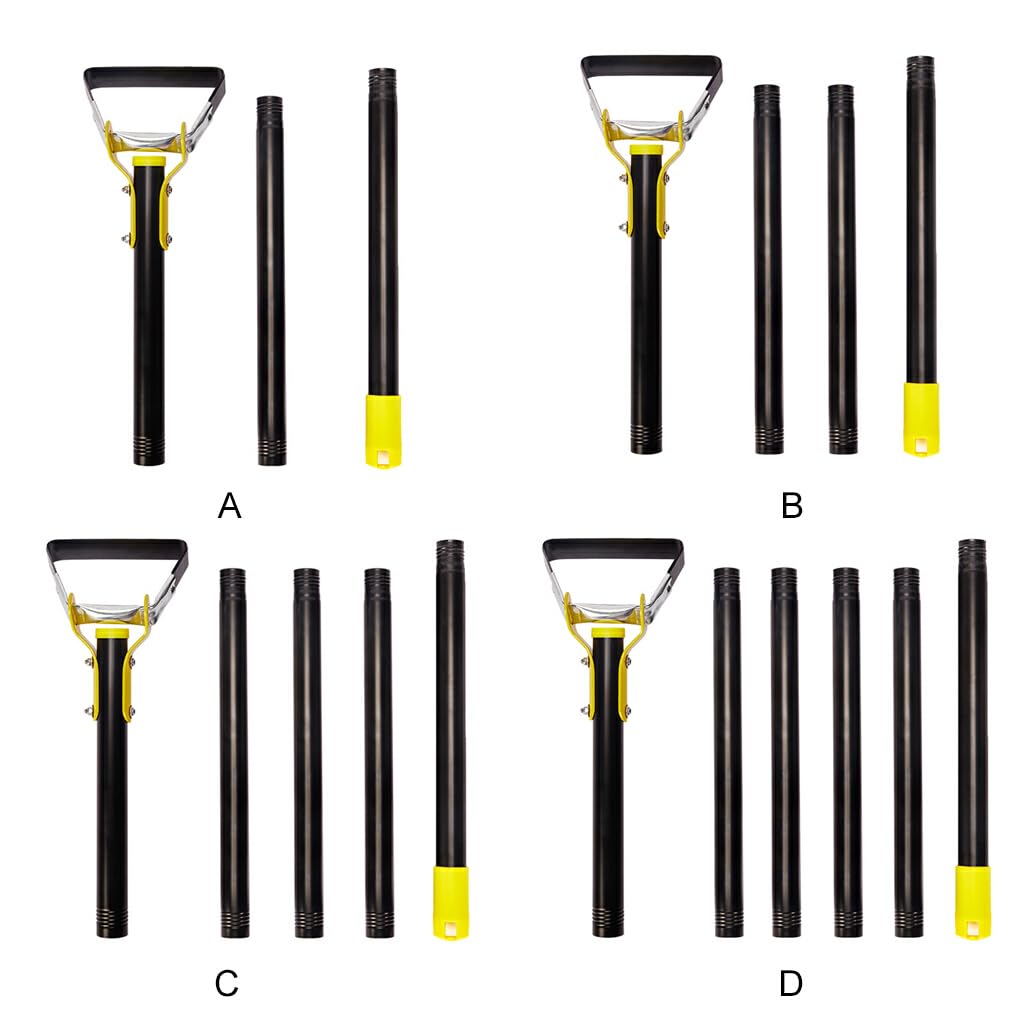 Gartenharke mit Push Pull Aktion, vielseitige Hacke für einfache Grasentfernung, Edelstahl, einfach zu installierende Steigbügelhacke, 6 Abschnitte 2.4 m
