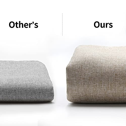 Sumgar Linen Shower Curtain Tan Farmhouse Rustic Polyester Fabric Cloth Hotel Luxury Heavy Duty Textured Thick Neutral Taupe Elegant Washable Bathroom Curtains Sets With Hooks -72" X 72" #TOP3