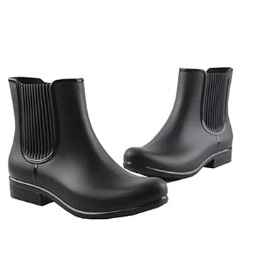 Bota para Chuva de borracha Galocha Feminina Cano Curto Impermeável Piracapas