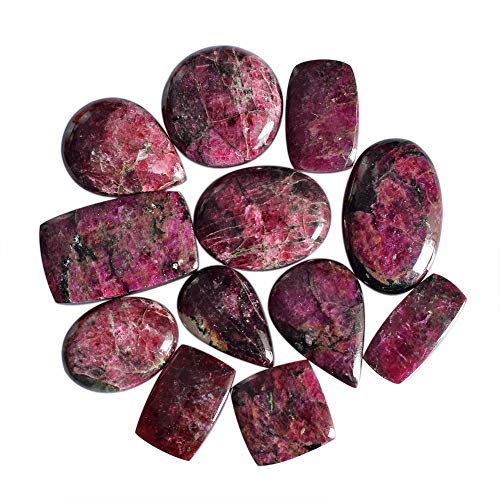 Cabochons d'eudialyte rose pour la création de bijoux uniques de lithothérapie