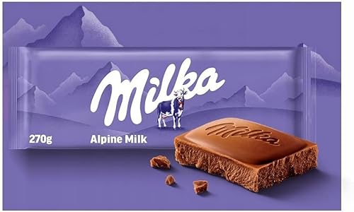 2 x Milka Mmmax Alpine Milk Chocolate Bar 270g Delicious Smooth Chocolate Bargain | Pack of 2 | Ideal for Sharing & Presents | Delicious Smooth Chocolate | Sold by ESSENTIAL PRODUCTS