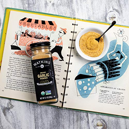 Image of Watkins Gourmet Organic Spice Jar, Garlic Powder, 3.1 Ounce Jar, 3 Count