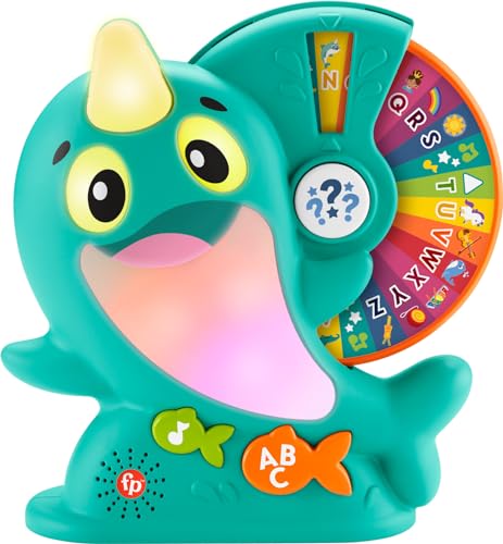 Image of Fisher-Price Toddler Toy Linkimals Learning Narwhal Game for Ages 18+ Months, Compatible Only with Linkimals Items