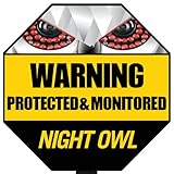 Night Owl Security A-GYSS Reflective Outdoor Yard Stake Sign (Yellow/Black)
