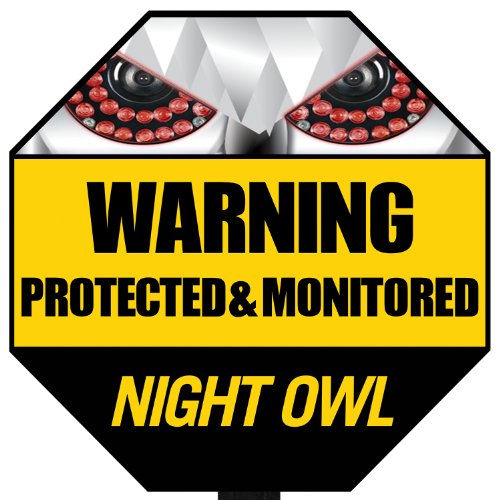 Night Owl Security A-GYSS Reflective Outdoor Yard Stake Sign (Yellow/Black)