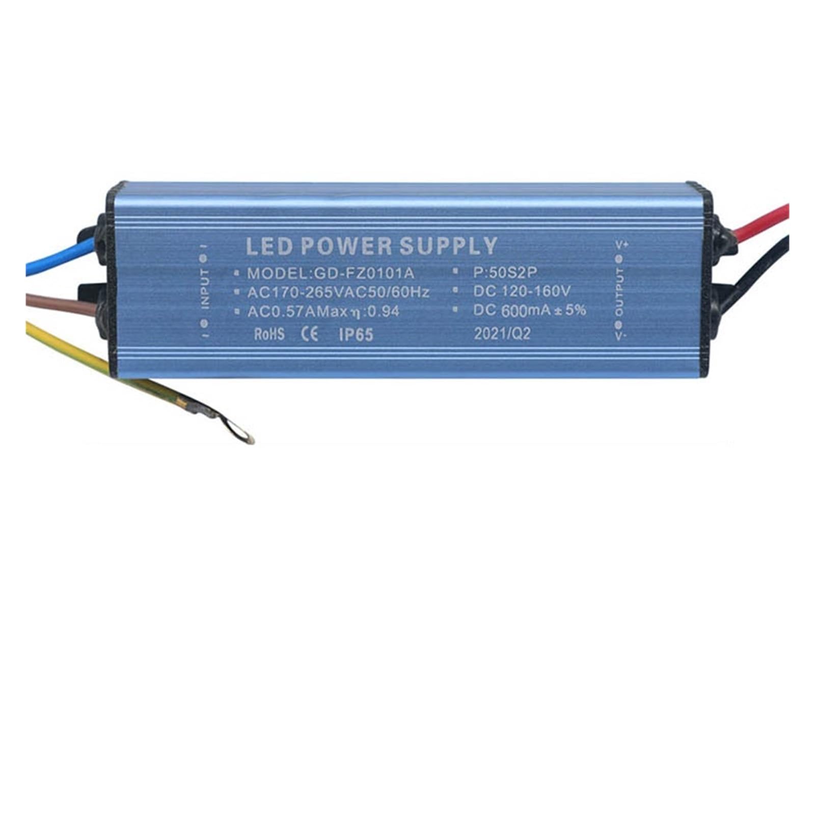 ZXAOMMBEA 30W 50W 100W 150W LED Driver 300mA 600mA 800mA 900mA Power Supply Constant Current Voltage Control Lighting Transformer(100W 600mADC120-160V)