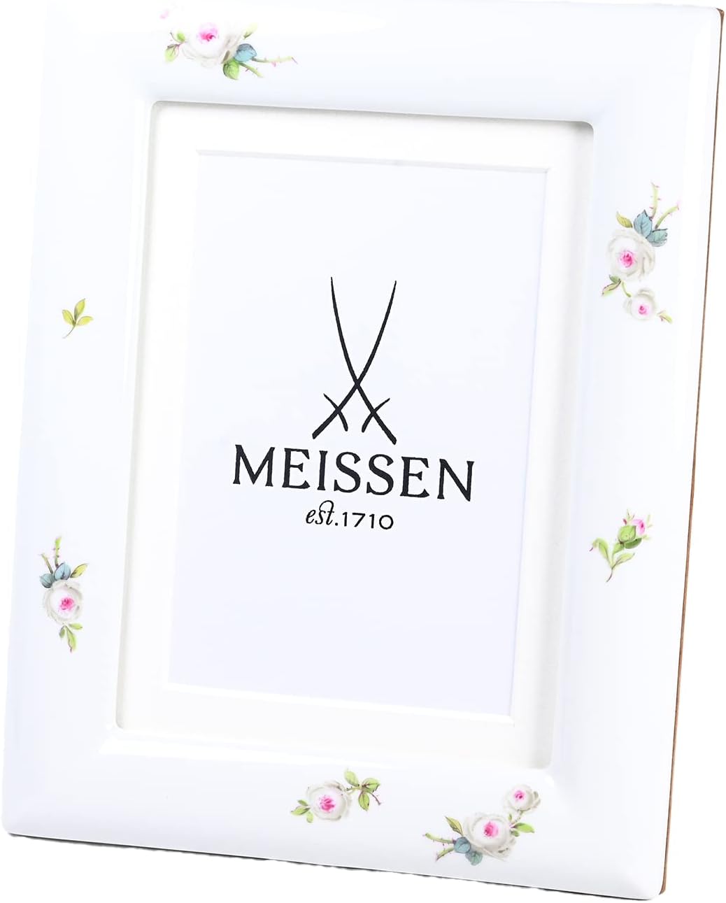MEISSEN Photo Frame, 幅23.5cm 高さ18cm 厚2.5cm, White/Green
