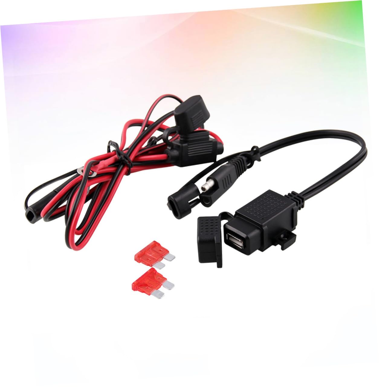 FELTECHELECTR Motorbike USB Charger 12v Waterproof to USB Phone GPS Cable Adapter Inline Fuse
