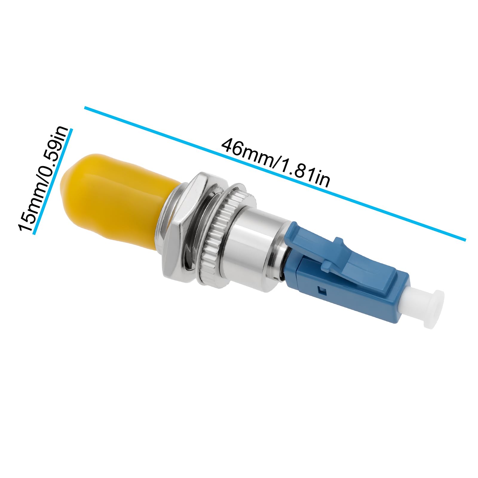 ECSiNG 2 Pezzi Convertitore Ibrido Accoppiatore Adattatore Fibra LC Maschio-ST Femmina 1200nm~1600nm Per Fibra Monomodale/multimodale