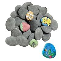 60 Stück Flache Steine zum Bemalen, 2-4cm Dekosteine Naturstein, Natürlicher Flussstein, Glatte Kieselsteine DIY Aquarium Deko für Mandala Bemalen, Zen Garten,Blumentöpfen und Aquarien (60p/2-4cm)