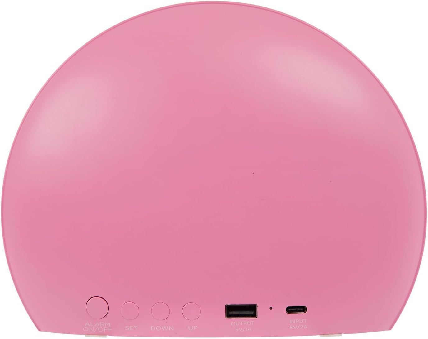 Back panel of the Hello Kitty alarm clock showing all control buttons and ports.