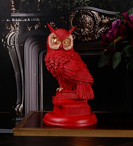 Image of THE WHITE INK DECOR Charming red owl showpeice