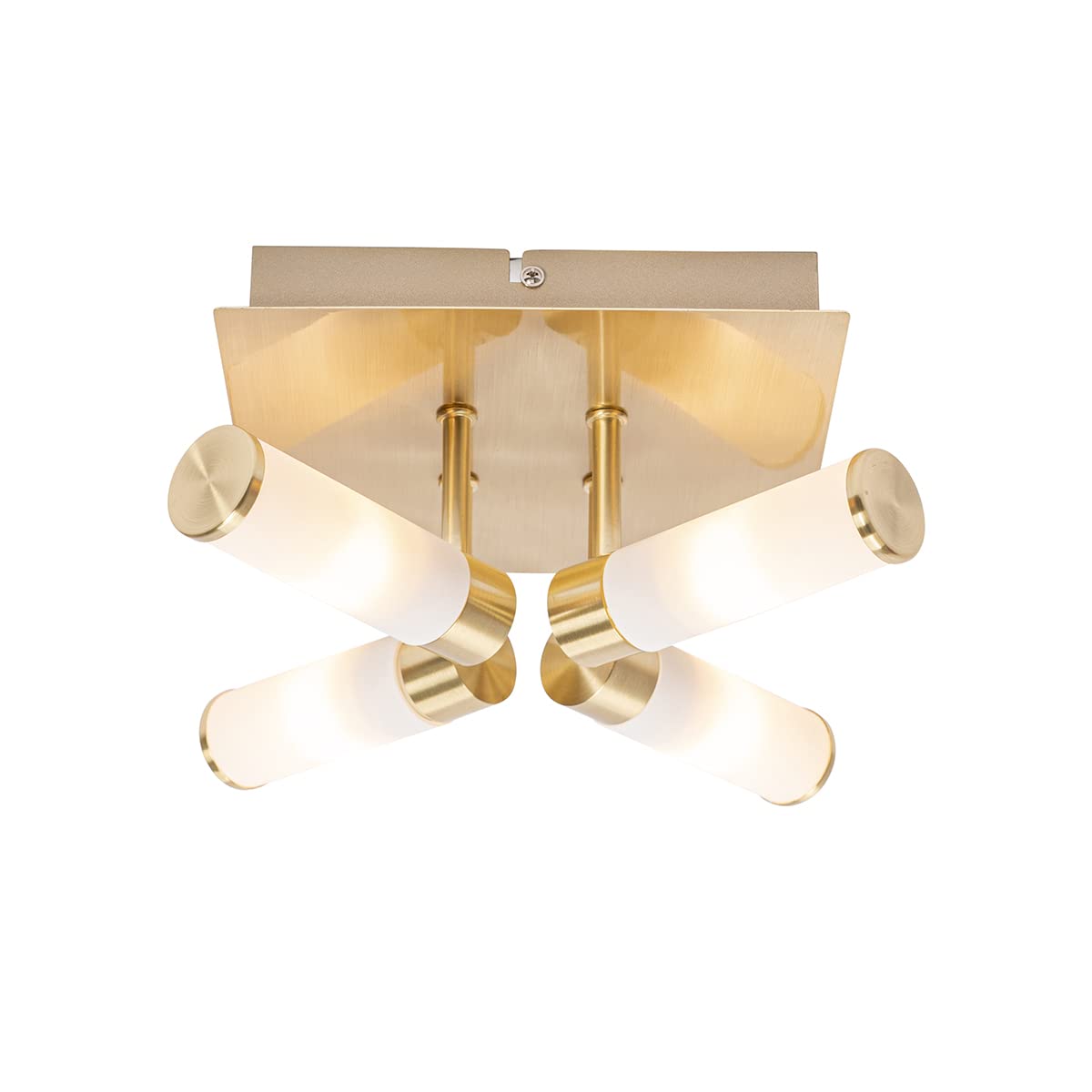 Qazqa bath - Lampada da soffitto Moderno - 4 luce - L 23 cm - Oro/Ottone - Moderno - Bagno