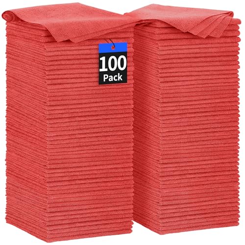 HOMERHYME 100 Pack Microfiber Cleaning Cloths