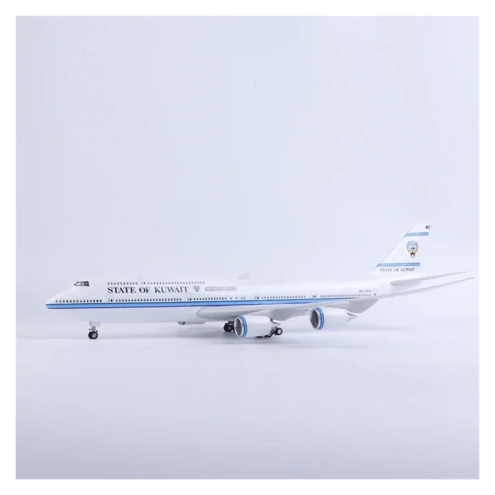 Odlewane zabawki samolotowe w skali 1/150 do samolotu 747 B747 stan kuwejtu Model odlewany żywiczny model samolotu wyświetlacz statyczny model samolotu wyświetlacz do zbierania i wyświetlania (bez