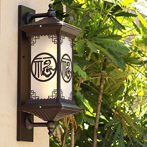 Lampe murale extérieure E27 applique décorative en verre pour terrasse et jardin - 2