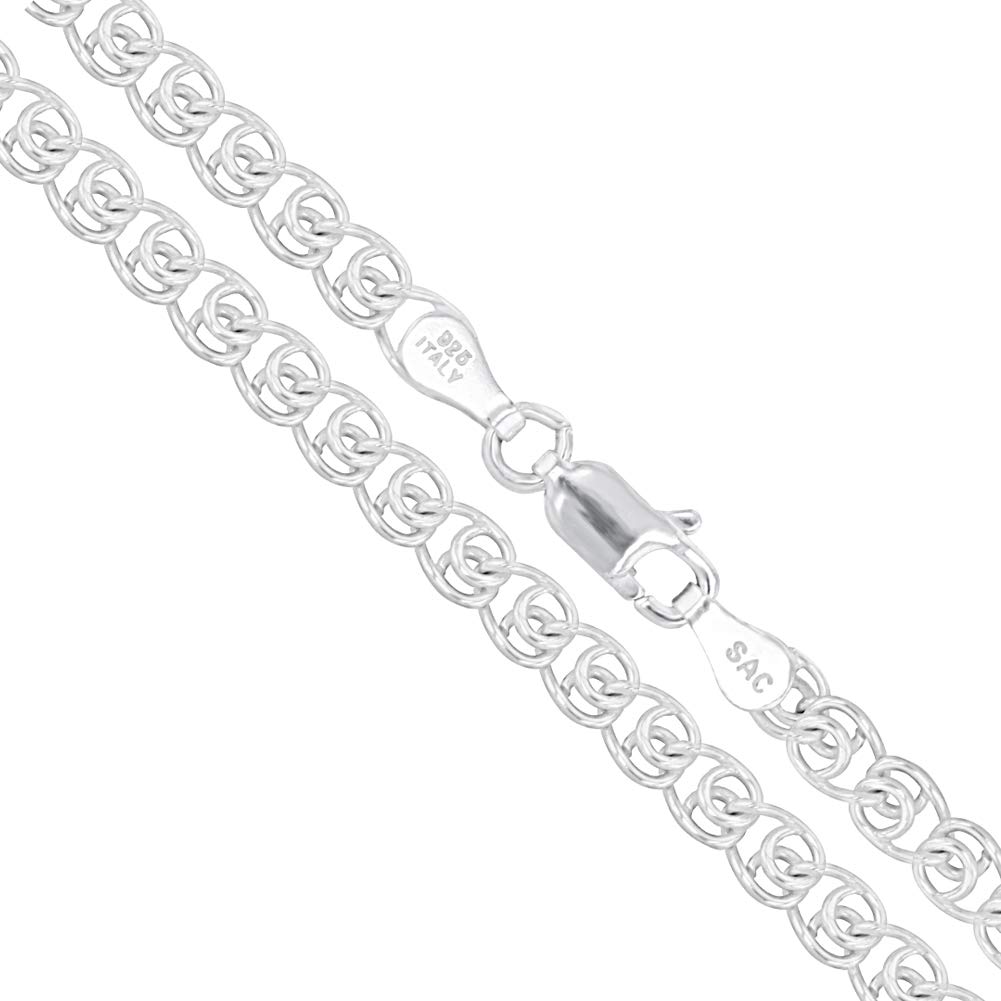 Sterling Silver Italian Love Heart Chain Solid 925 Italy Infinity Promise Necklace