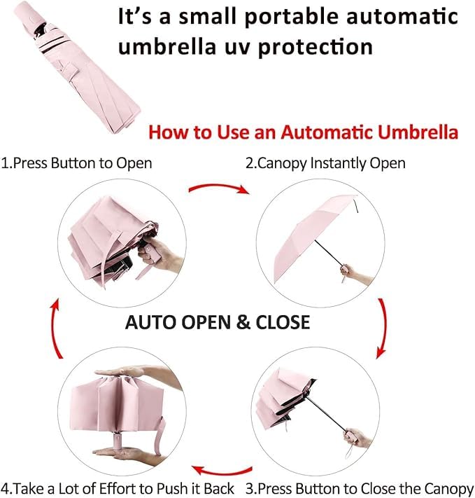 Image of TEKCOOL Umbrella, UV Big Size Umbrella for Sun Protection Rain Windproof Strong Large 3 Fold For Men Women Kids Boys Girls Perfect & Stylish Windproof & Compact''