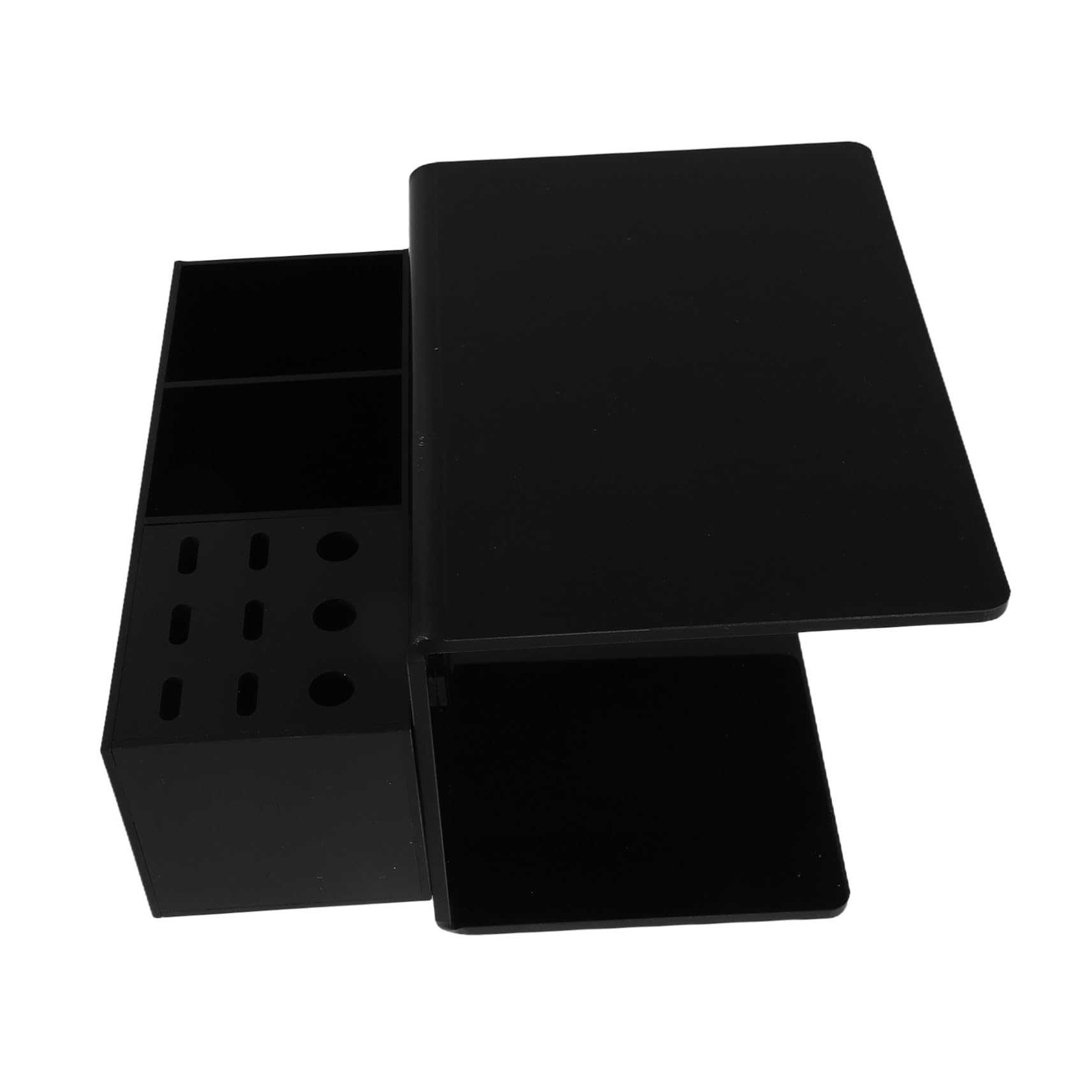 PLAFOPE Eyelash Pillow Organizer Shelf Desmontable con Almohadilla para Cuello Estante Lateral Ligero para Extensiones de Pestañas Diseño Negro Fácil Limpieza para Técnicos de Salón