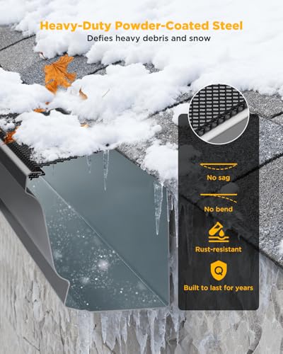 Image of 78 Ft Lock-in Gutter Guard Mesh, 6 Inch Leaf Filter Gutter Covers