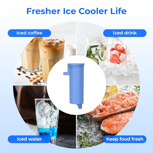 Image of Waterdrop C33-AS Water Filter Compatible with GE Opal Ice Maker, 4 Pack | Replacement for GE Profile Scale Inhibiting Filter, GE Profile Opal Nugget Ice Maker, with Ring Pull, BPA-Free, 4 Pack