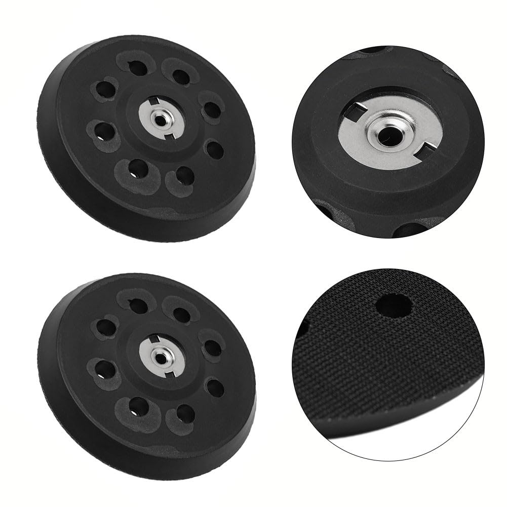 Whychstore Lot de 2 patins de ponçage 125 mm 8 trous pour ponceuses Metabo SXE 325 Intec 425