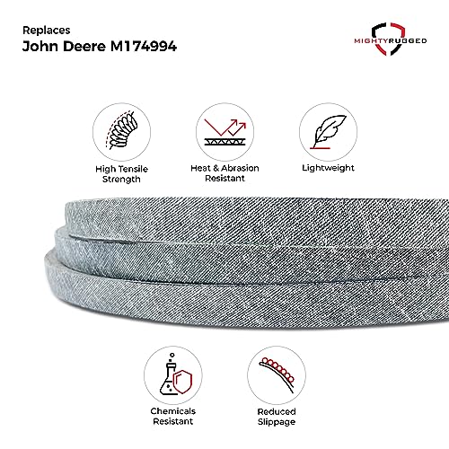 Image of MightyRugged M174994 42 Inch Deck Belt Replacement - Belt Length 144.8 inch - Heavy-Duty, Durable, Aramid Cord Mower Deck Belt Replacement for X330, X350, X354, X370