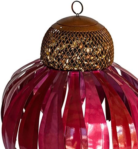 100% Powder Coated Steel Coneflower Bird Feeder, Pink